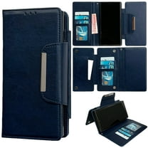 Allytechgroup 2 in 1 Wallet Case for Samsung Galaxy A26 5G, Detachable Back Cover Multiple Cards Slots Magnetic Closure Protective Phone Case for Samsung Galaxy A26 5G, Darkblue