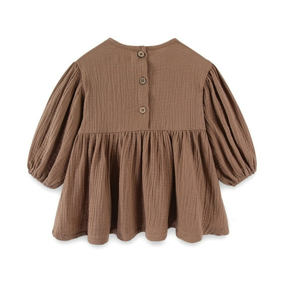 Mercatoo 1 to 6Y Lightweight Dress for Girls Cotton Spring and Autumn Cell Clothes Toddler Girls Casual A Line Dresses