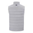 thumbnail image 3 of Men's Cutter & Buck Gray New York Yankees Evoke Hybrid Eco Softshell Recycled Full-Zip Vest, 3 of 3