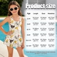 thumbnail image 7 of Xixirimido Roosters Yellow Roses Print Girls Swimsuit One Piece UPF 50+ Skirted Bathing Suit Modest Beach Swim Dress with Built-in Shorts for Kids, 8-9 Years, 7 of 7
