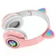 thumbnail image 1 of Injueey Auriculares con orejas de gato Auriculares inalámbricos Música Estéreo Auriculares con azules con micrófono Niños Hija fone Gamer Cables de audio/vídeo rosado, 1 of 6