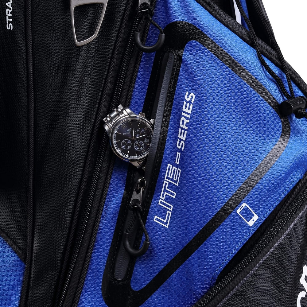MacGregor Golf VIP Deluxe 14-Way Cart Golf Club Bag, 9.5 In. Top Black and Blue