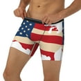 thumbnail image 3 of Salouo American Flag Map Pattern Men's Boxer Briefs, Soft & Breathable Underwear Elastic Waistband Briefs for Men,1-Pack, 3 of 7