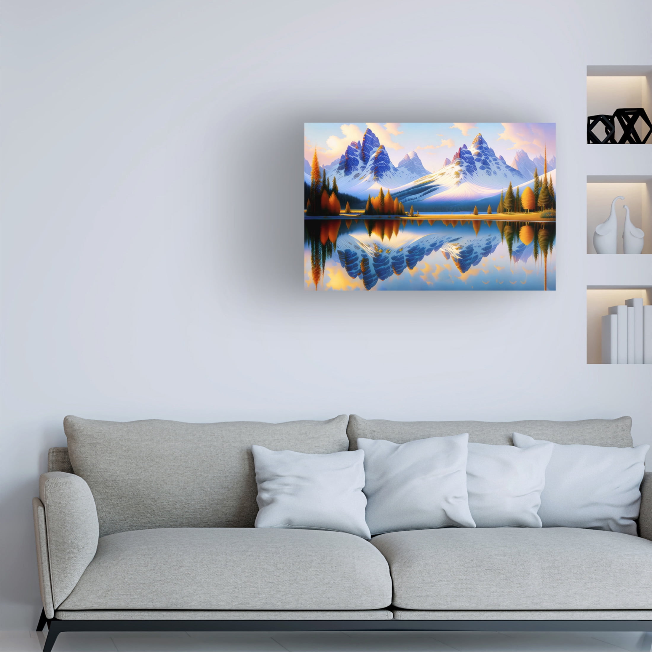 Canvas Wall Art - FootePrint Art 'Teton Dreamin' Wall Art for Living Room, Bedroom, or Office Décor by Trademark Fine Art - 47 x 30 Inches