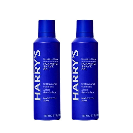 Harry's Men's Foaming Shave Gel with Aloe, 6.7 oz, 2 Pack