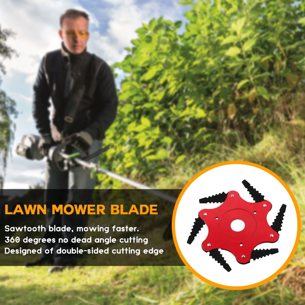 6 180 Degrees Rotatable Sawtooth Lawn Mower Blade Brush Cutter Universal Accessories Garden Grass Trimmer With Double Sided Cutting Edge Walmart Com Walmart Com 6 180 Degrees Rotatable Sawtooth Lawn Mower Blade Brush Cutter Universal Accessories Garden Grass Trimmer With Double Sided Cutting Edge Walmart Com Walmart Com