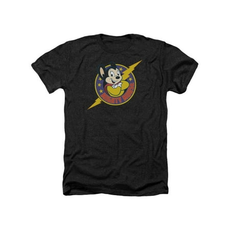 Mighty Mouse Cartoon CBS TV Series Mighty Hero Adult Heather T-Shirt Tee