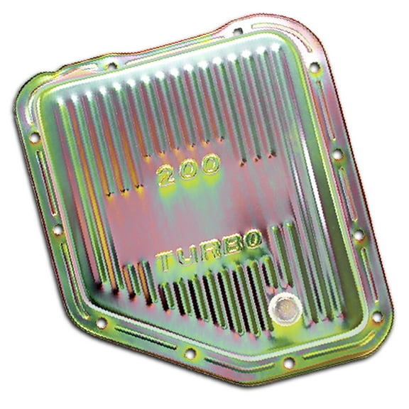 Cobra-Tek Fits Chevy GM Turbo Th-200 Steel Transmission Pan Zinc With Drain Plug