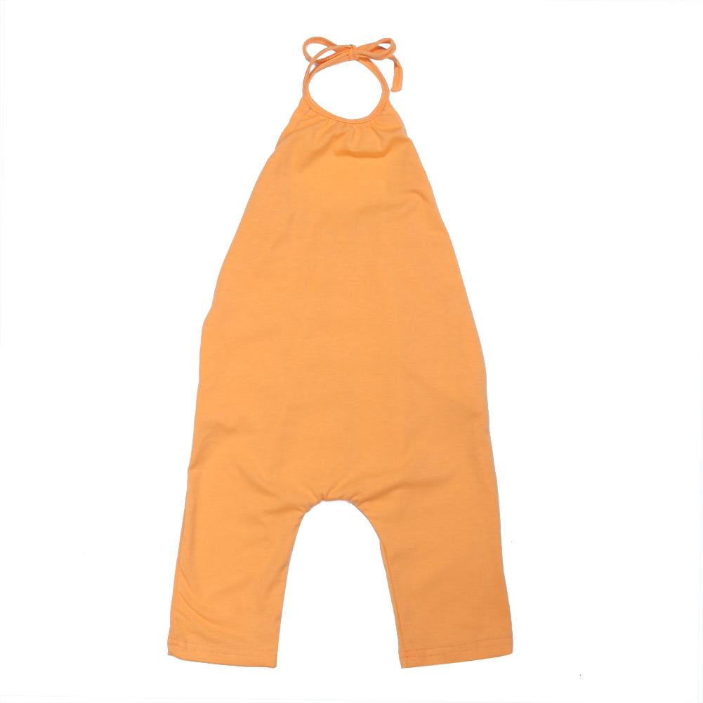 Girl Kids Halter Rompers Cotton 