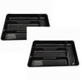 thumbnail image 1 of Oleegame 2PC Blue Juice Flatware Storage Plastic Tray Kitchen Cutlery And Accessories Box Utensil Drawer Organizer Container Room Organization Holder Black, 1 of 6