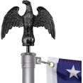 Black Flagpole Eagle Top Finial, Handcrafted Eagle Finial, Flagpole ...