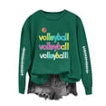 thumbnail image 2 of Trikvn Volleyball Graphic Sweatshirts for Women Casual Crewneck Long Sleeve Pullovers Fall Sports Fan Tops Letter Print Comfortable Activewear, 2 of 4