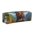 thumbnail image 1 of Honeii Snowy Mountain Photography Bear Pattern Pencil Case, Pencil Pouch, Pencil Case Small, Pencil Pouch Aesthetic, PVC Pencil Pouch, Pencil Bag, Makeup Pouch, 1 of 7