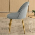 thumbnail image 6 of Polar Fleece Curved Chair Cover Accent Short Back Dining Chair Slipcovers Small Chair Covers Stretch Seat Cover, 6 of 7