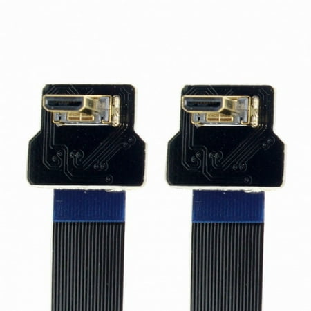 Xiwai CYFPV 90 Degree Down Angled FPV Micro HDMI Male to Micro HDMI FPC Flat Cable 20cm for FPV HDTV Multicopter Aerial Photography