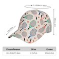 thumbnail image 2 of Fotbe Cute Tennis Racket Gorro Clásico de Béisbol, Gorra Ajustable con Broche Snapback, Gorro de Exterior de Algodón Suave, 2 of 6