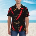 thumbnail image 4 of Lsque Hot Chili pattern Hawaiian Shirt for Men, Unisex Summer Beach Casual Short Sleeve Button Down Shirts-XX-Large, 4 of 9