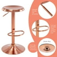 thumbnail image 6 of Metal Bar Stools, Counter Height Adjustable Barstools, Backless 360° Swivel Kitchen Stools for Island, Dining, Bistro, Pub (Rose Gold), 6 of 10
