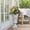 LIGHT GREY, variant on Pedestal Column Plant Stand 23.25 Inch Indoor Outdoor, Magnesium Oxide Planter Pedestal for Entryway Garden