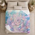 thumbnail image 5 of Enchanted Coral Castle Underwater Fantasy, Mystical Coastal Landscape Scene, Warm Flannel Blanket for Beach House and Living Room, Beach Lovers Housewarming Gift, Coastal Home Decor, 5 of 9