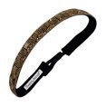 thumbnail image 1 of Sweaty Bands Diadema para hacer ejercicio para mujeres y niñas - Diadema con agarre antideslizante que absorbe el sudor y forro de terciopelo con cuentas - Bling Art Deco Gold 5/8 pulgadas, 1 of 5