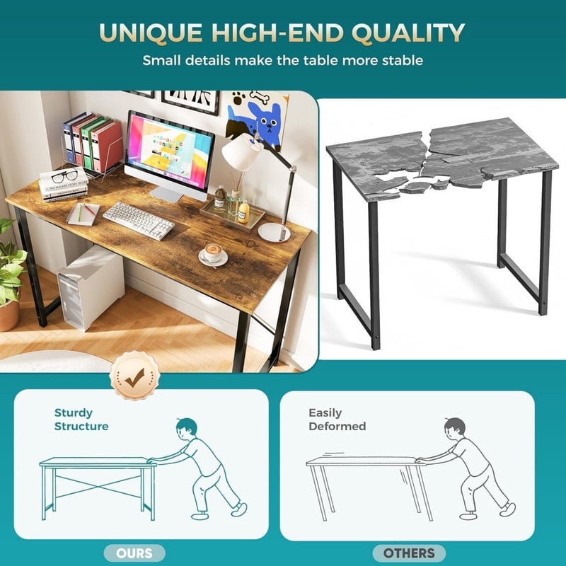 Kelno 31.5 Inch Small Computer Desk Home Office Study Writing Desk Gaming Table，Black