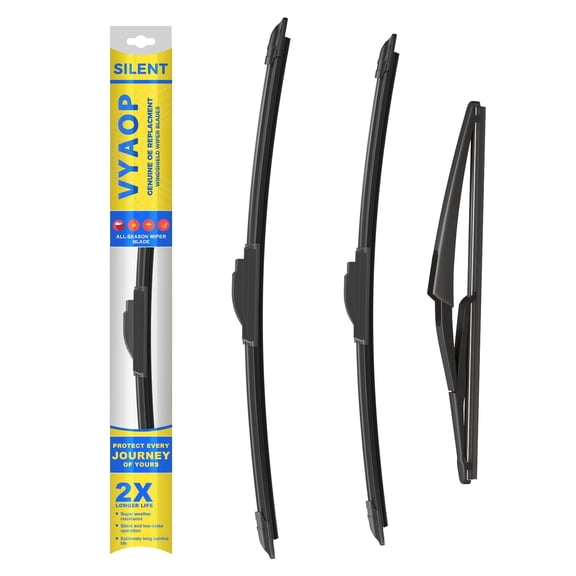 VYAOP Windshield Wipers Replacement for 2012-2019 Fiat 500 OEM Quality All Season Wiper Blades 24" 14" 11" (3 Pack)
