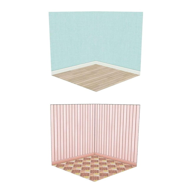 2x 1:12 Dollhouse Display Board Miniature Background Board for Adults Unisex Sunnimix none