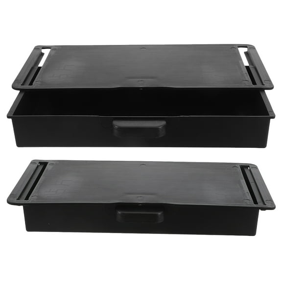 HOMEMAXS 2pcs Under Desk Drawer Organizer Slide Out Pencil Holder Desk Drawer Attachment Plastic Desk Accessories Workspace Organizer