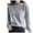 Gray, variant on Vedolay Womens Sweater Womens Ribbed Knit Long Lantern Sleeves Crewneck Casual Slim Fit Pullover Sweater,Black L