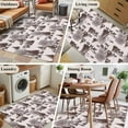 thumbnail image 6 of 3x5 Washable Area Rug, Forest Animal Non-Slip Rectangle Rug for Living Room Bedroom, Brown Bear Tree Vintage Abstract Art Indoor Low Pile Floor Mat for Home Decor, 6 of 9