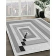 thumbnail image 2 of Ahgly Company Indoor Round Patterned Platinum Gray Novelty Area Rugs, 6' Round, 2 of 6
