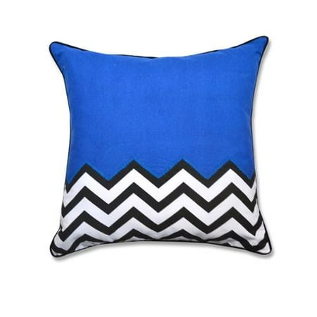 Half Solid - Half Chevron 20-inch Decorative Throw Pillow Light Blue - Walmart.com