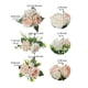 thumbnail image 4 of Inteprter 2 piezas de decoración de pastel de boda, decoración de flores rosas artificiales, artesanía de planta de simulación para adorno de Kits de decoración para fiestas cuatro flores, 4 of 6
