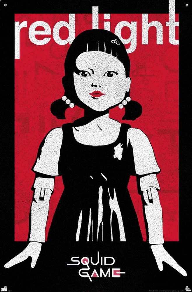 Netflix Squid Game - Red Light Wall Poster with Pushpins, 22.375" x 34"