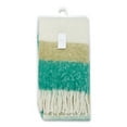 thumbnail image 2 of Time and Tru Women's Blanket Scarf with Fringe Accents, One Size, Dark Green Lime, Adult, Solid Pattern, 2 of 4