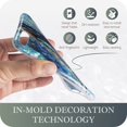thumbnail image 3 of Marble Shell Case For iPhone SE 2020, Glossy Skin Gold Foil Soft TPU IMD Cover For Teen Girls Women Blue Green, by Insten, 3 of 10