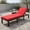 Red, variant on Resenkos Outdoor Chaise Lounge Chair, Outdoor Rattan Adjustable Cushioned Chaise, Portable Recliner for Lawn Garden Beach Yard, Red
