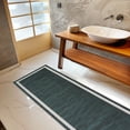 thumbnail image 5 of Playa Rug Machine Washable Area Rug With Non Slip Backing - Stain Resistant - Eco Friendly - Family and Pet Friendly - Everest Geometric Modern Bordered Green&Creme Design 2'2''x6', 5 of 8