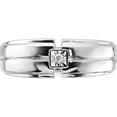 thumbnail image 5 of Sterling Silver Rhodium Plated Men's Polished Diam. Ring (Size 9) Made In India qr6469-9, 5 of 5