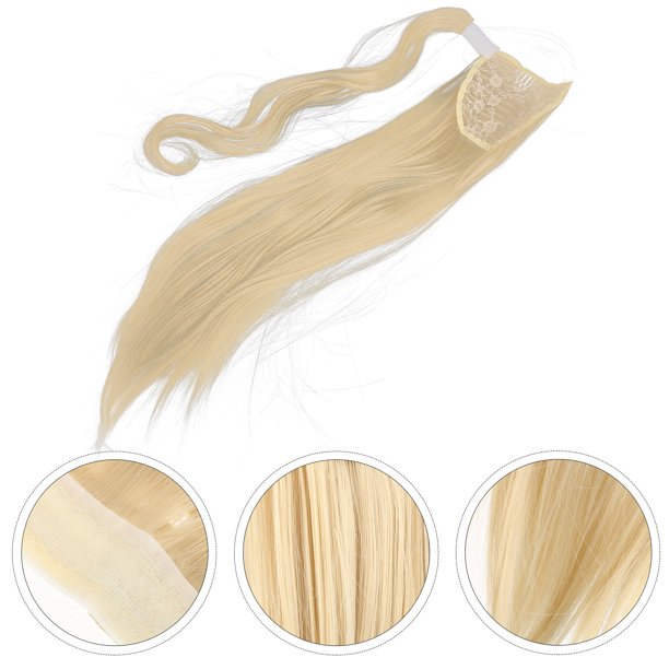 UPGRATOR Extensión De Recto Sintética Ponytail Para Cosplay Y Fotografía En Amarillo