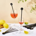 thumbnail image 4 of 100Pcs Cocktail Swizzle Sticks 7.3 Inches Long Plastic Drink Stirrers Beverage Stirrers Lolipop Stick for Christmas Party Drinks Mixing Rod for Bar Cafes Restaurants Home Wedding (Black) DIY Making, 4 of 6