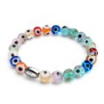 thumbnail image 1 of Rainbow | .925 Sterling Silver | Firefly Glass Evil Eye Bracelet, 1 of 8