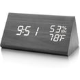 thumbnail image 1 of Despertador Despertador Digital, Con Led Nocturno, Fecha, Reloj Control Por Voz, Reloj Digital De Madera, Temperatura Interna, 3 Grupos De Alarma Ajustables, Para, 1 of 5