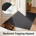 thumbnail image 4 of ANTPOP Entrance Floor Mats Indoor Muddy Doormat Outdoor Commercial Heavy Duty Outside Entryway Welcome Front Door Mat Rubber Backed Low Profile Custom Rug Non Slip Dirt Trapper Black 4'x 48', 4 of 6