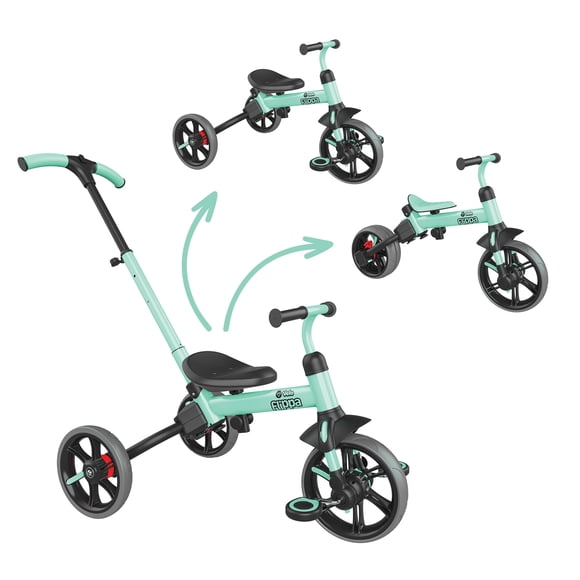 Open Box Yvolution Velo Flippa 4-in-1 Tricycle to Balance Bike 2-5 Years (Green) Unisex