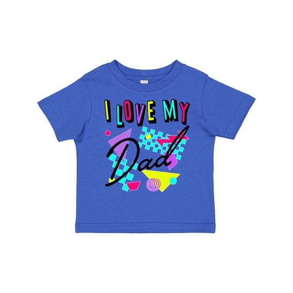 Inktastic I Love My Dad 80s Retro Style Boys or Girls Toddler T-Shirt