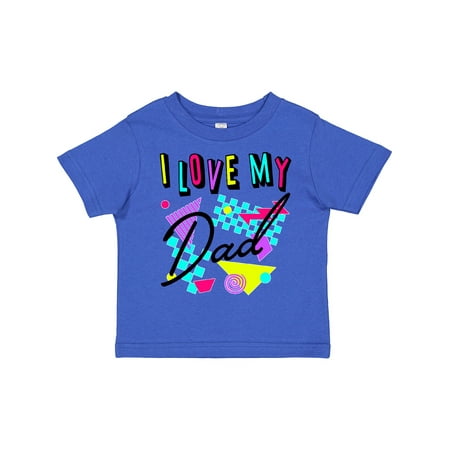 

Inktastic I Love My Dad- 80s Retro Style Gift Toddler Boy or Toddler Girl T-Shirt