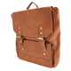 thumbnail image 4 of Mochila de piel sintética resistente al agua, de gran capacidad, antiestrés, suave, para mujer, para viajar, gimnasio, marrón claro, talla única, 4 of 14