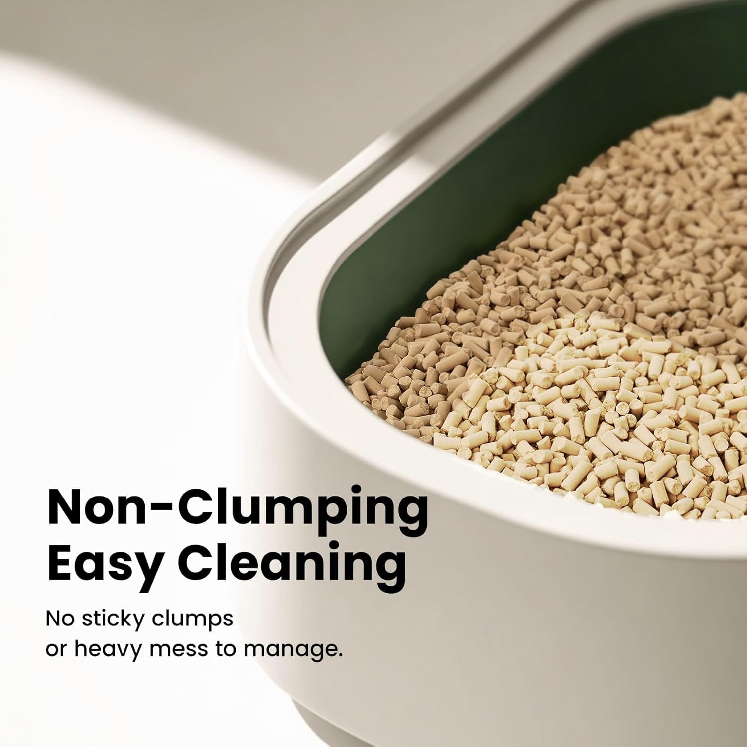 Cat Litter Pellets Works in Double-Layer Litter Boxes Natural Mineral Formula with Odor Control, Low Dust & Low Tracking, Non-Clumping Cat Litter, Lightweight & Safe(3.5LBS*4)